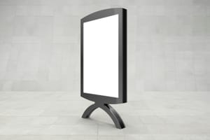 Advertising Vertical Billboard Mockup Left