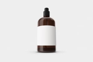 Amber Dropper Bottle Mockup Cosmetic Packaging