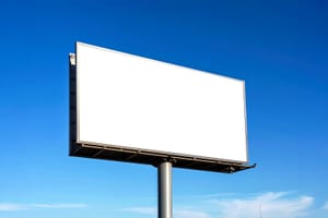 Blue Billboard Angle Display Mockup Scene