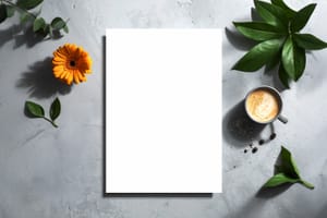 Botanical Poster Display Mockup Scene