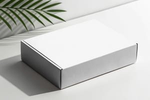 Box Packaging Mockup on Table