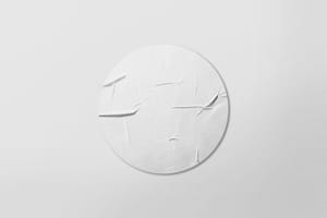 Classic Navy Round Sticker Mockup