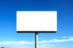 Clean Billboard Sky Display Mockup Scene
