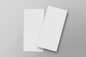 Clean Vertical DL Paper Mockup Stack Perspective