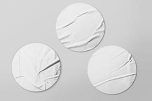 Colorful Trio Glued Sticker Mockup