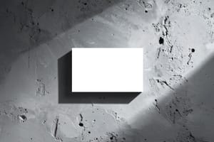 Concrete Texture Card Branding Mockup Scene