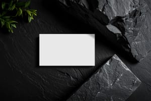 Dark Stone Card Branding Mockup Scene