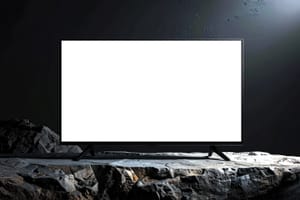 Dark Stone Display Device Mockup Scene