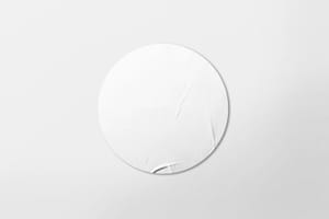 Flame Character Round Sticker Mockup