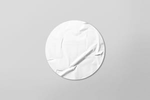 Flame Icon Glued Sticker Mockup