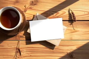 Floral Card Branding Display Mockup Scene