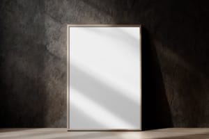 Frame Mockup with Concrete Background