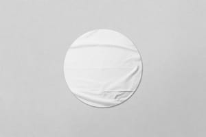 Glued Sticker Mockup Center Single