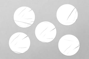 Glued Sticker Mockup Five Minimal Layout