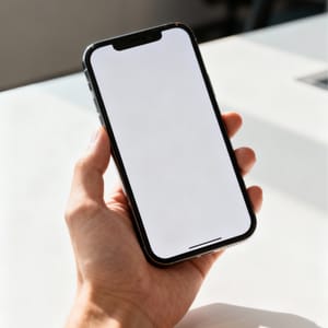 Hand Holding Smartphone Mockup