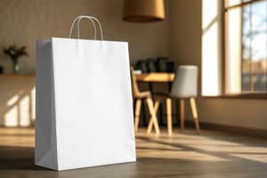 Handheld Paper Bag Mockup