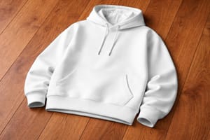 Hoodie Mockup on Wooden Floor