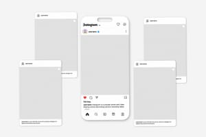 Instagram Post Portrait Mockup with UI Smartphone