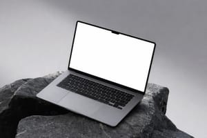 Laptop Rock Surface Mockup