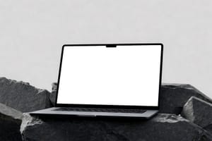 Laptop Screen Mockup on Stone