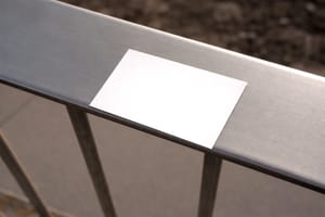 Metal Railing Outdoor Business Card Mockup