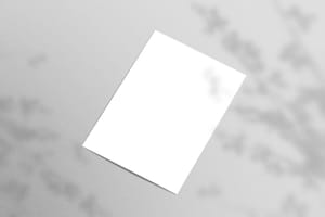 Minimal Floating Paper Mockup with Soft Shadow