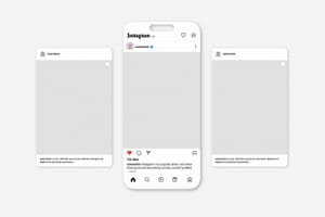 Minimal Instagram Post Portrait Mockup with Smartphone