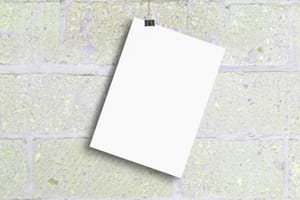 Minimal Poster Mockup On Wall Bricks