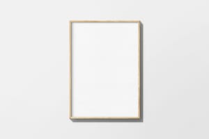 Minimal Wooden Frame Poster Mockup