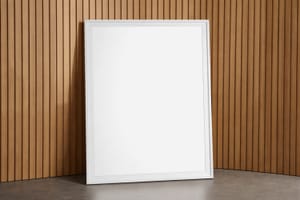 Minimalist Wood Panel Frame Mockup