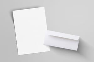 Paper and Envelope Mockup