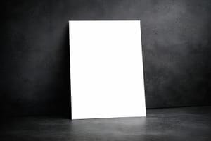 Poster Mockup Leaning on Wall