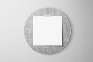 Round Fabric Board Paper Mockup