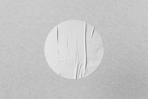 Round Wrinkled Sticker Mockup