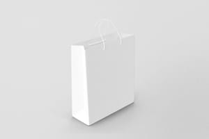 Shopping Bag Mockup Standing Angle View