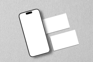 Smartphone & Business Card Mockup on Paper Texture Background
