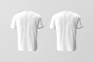 T-Shirt Mockup Back View Minimal Clothing Presentation
