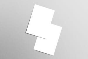 Two Stacked Paper Mockup