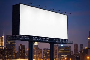 Urban Skyline Billboard Mockup