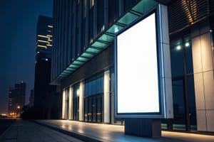 Vertical Billboard Mockup Front Building