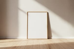 Warm Minimal Frame Poster Mockup Scene