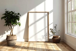 Window Light Interior Display Mockup Scene