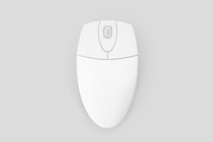 Wireless Mouse Mockup Top View