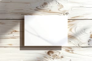 Wooden Background Postcard Mockup Scene
