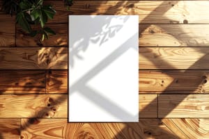 Wooden Background Poster Mockup Scene