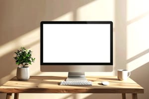 Workspace Desktop Screen Display Mockup Scene