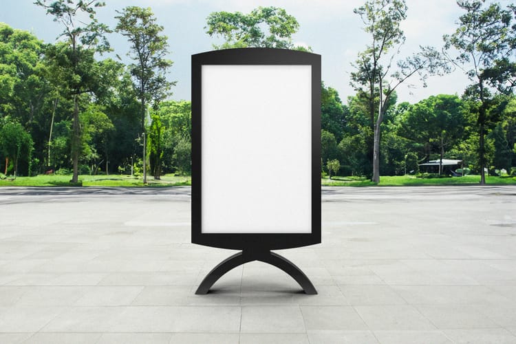 Advertising Vertical Billboard Mockup