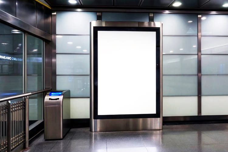 Backlit Poster Lightbox Mockup Indoor Advertising