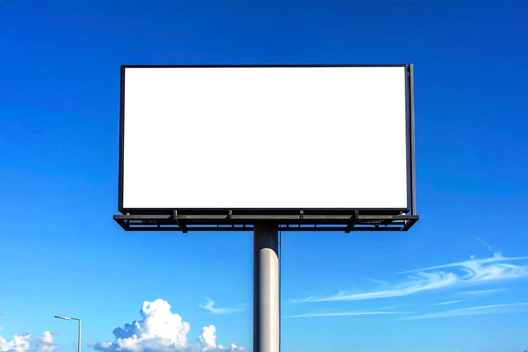 Billboard Bright Advertising Display Mockup Scene