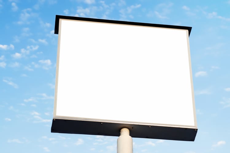 Billboard Mockup Angle Sky